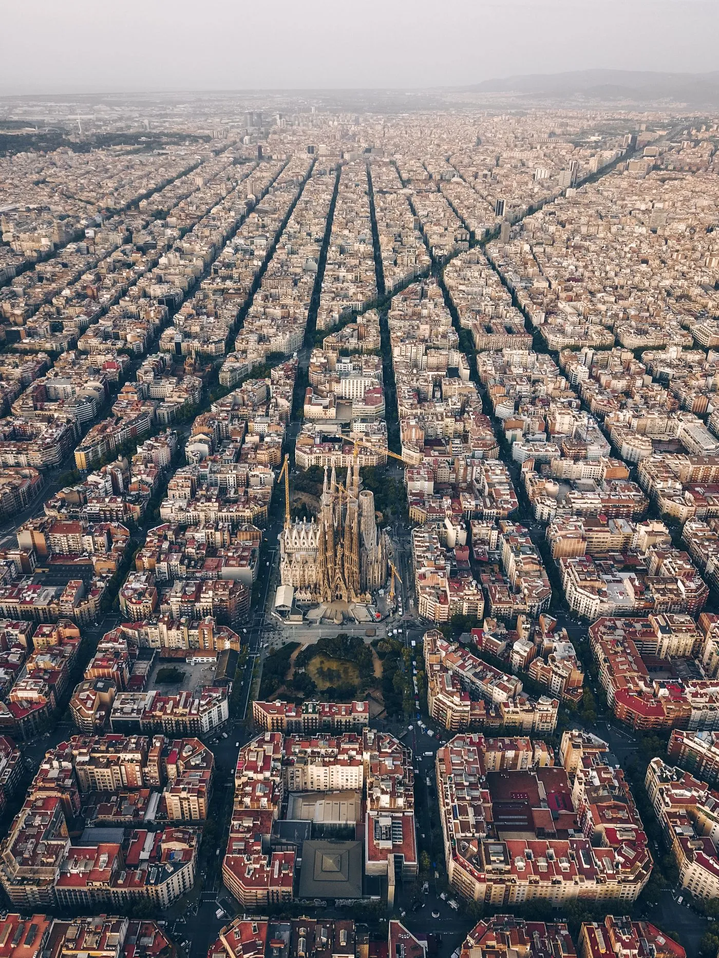 Vista aèria de l'Eixample de Barcelona, zona de compravenda de pisos